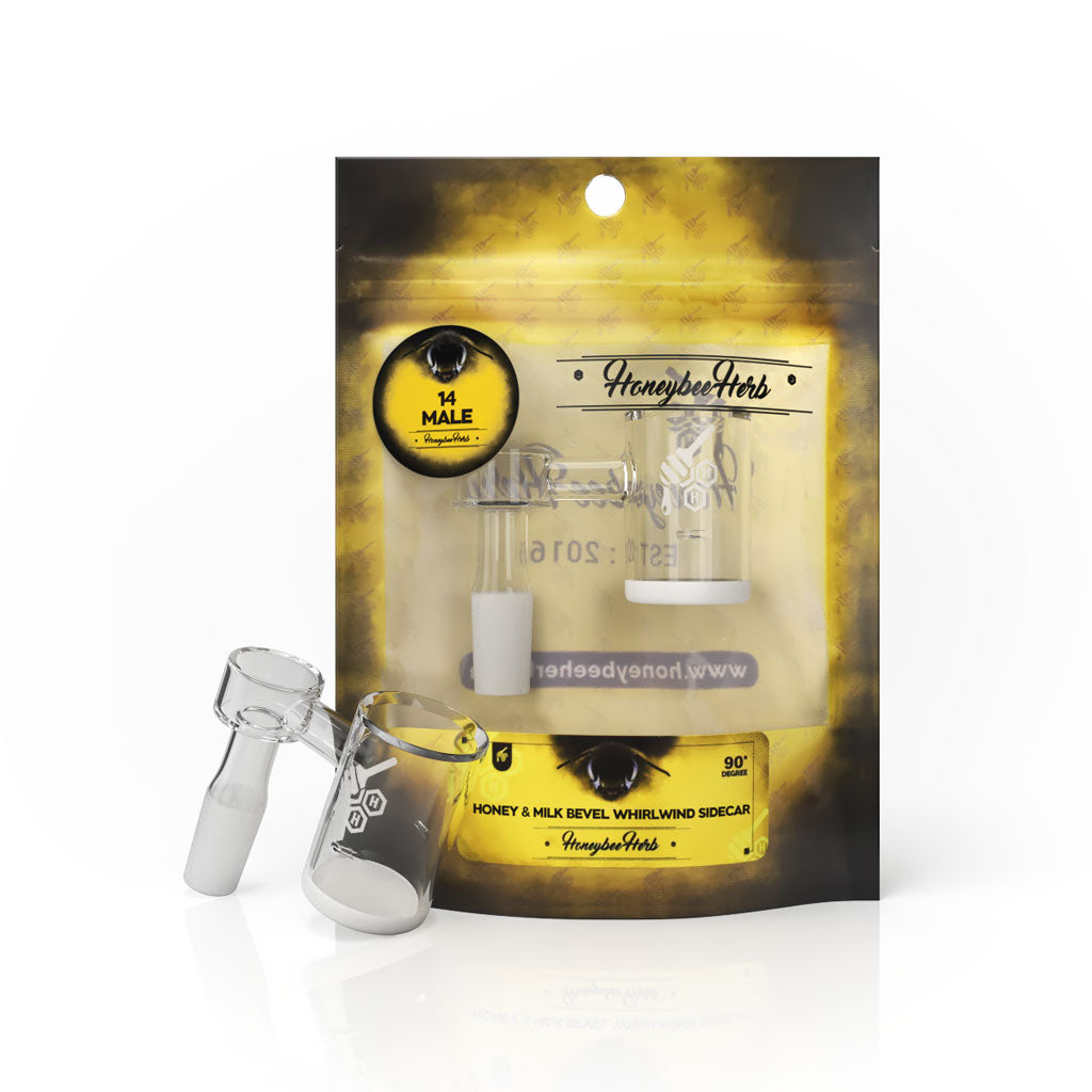 Honey & Milk Bevel Whirlwind Sidecar quartz banger in BuzzDeal bundle – Online Smoke and Vape
