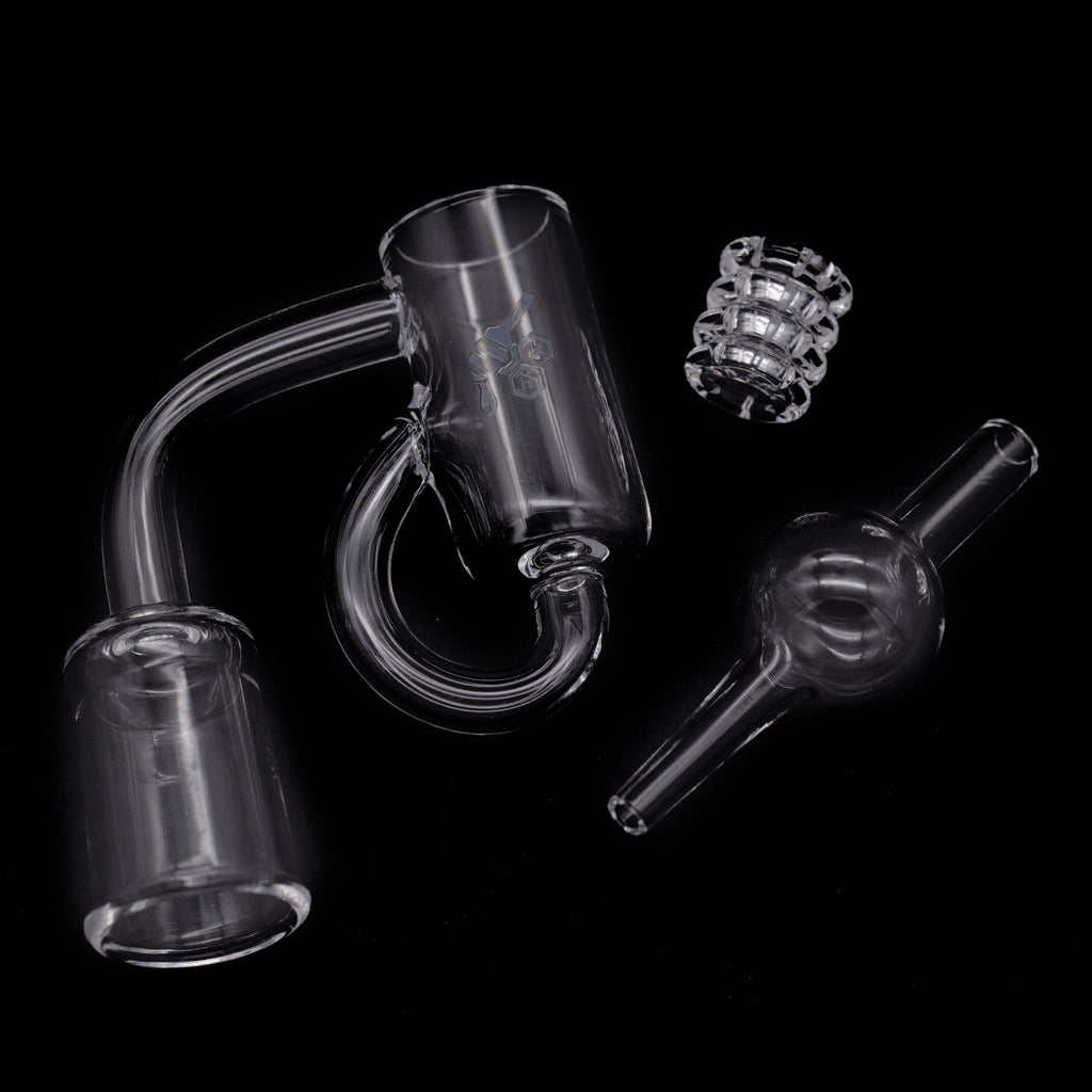 25mm Honey Recycler Quartz Banger 90° - Complete Kit
