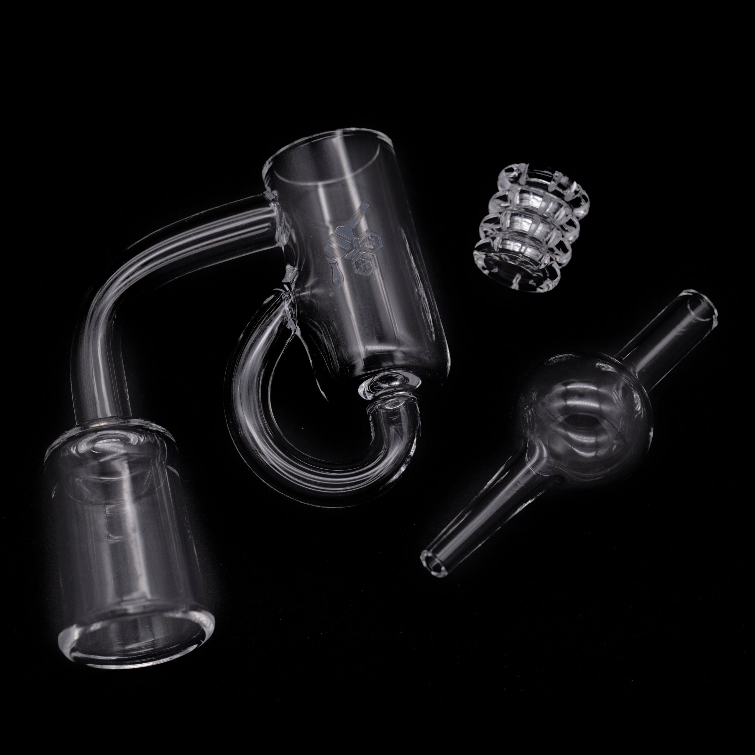 25mm Honey Recycler Quartz Banger 90° - Complete Kit