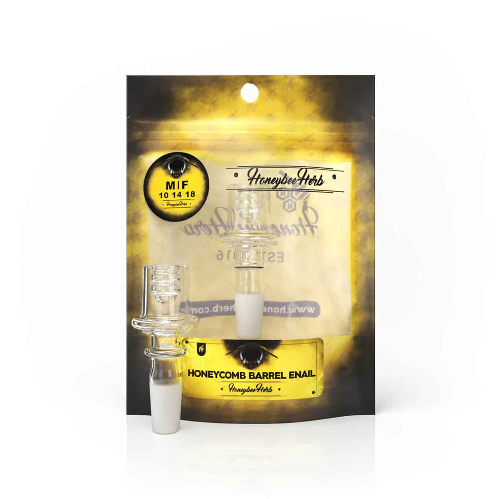 Honeycomb Barrel Quartz Enail - 20mm Domeless Dab Nail