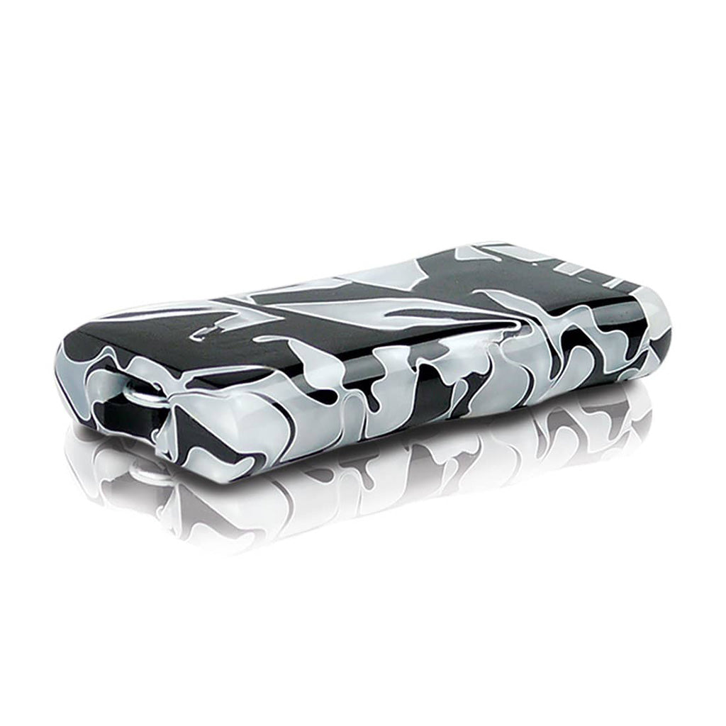 RYOT black and white acrylic magnetic dugout, flat view – Online Smoke and Vape