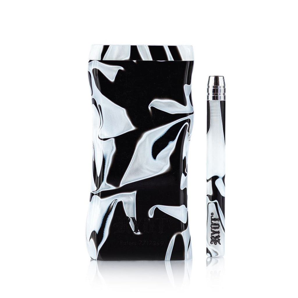 RYOT black and white acrylic magnetic dugout with one hitter – Online Smoke and Vape