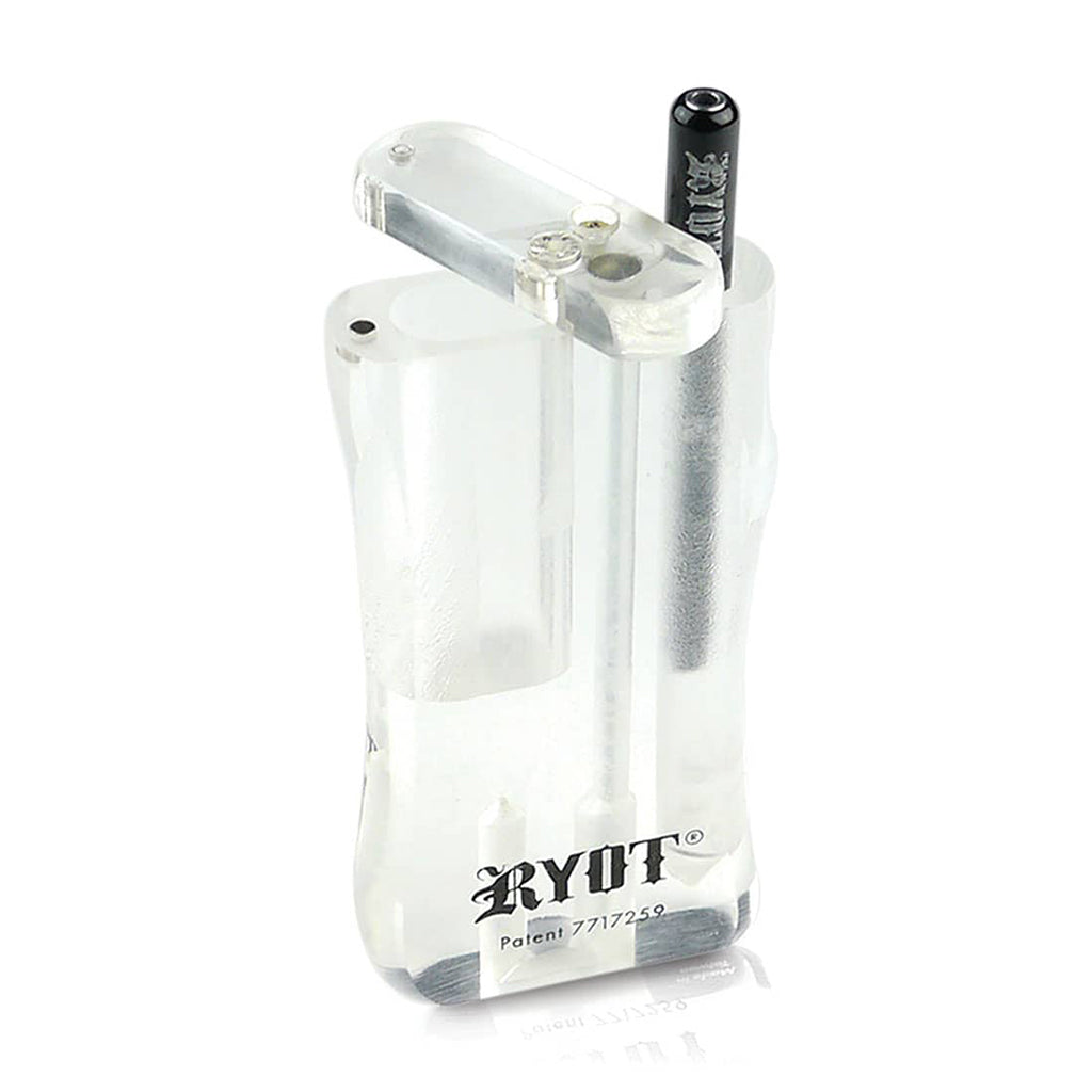 RYOT clear acrylic dugout, open with one hitter bat – Online Smoke and Vape