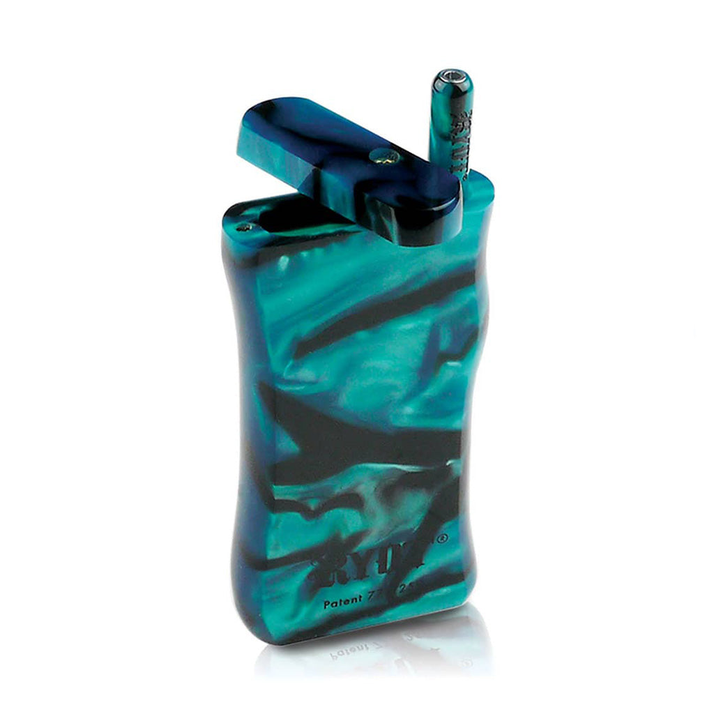 RYOT green acrylic dugout, open with one hitter bat – Online Smoke and Vape