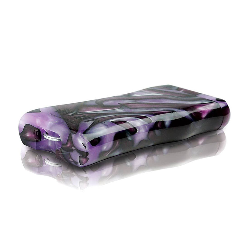 RYOT purple and white acrylic magnetic dugout, flat view – Online Smoke and Vape