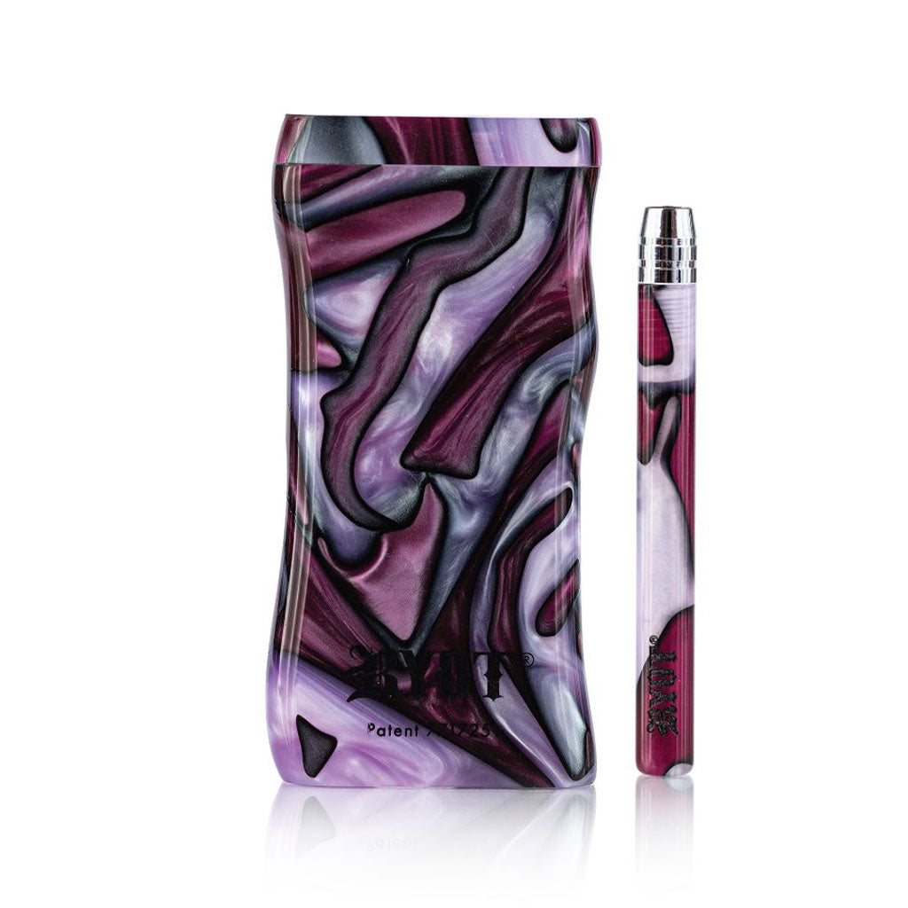RYOT purple and white acrylic magnetic dugout with one hitter – Online Smoke and Vape