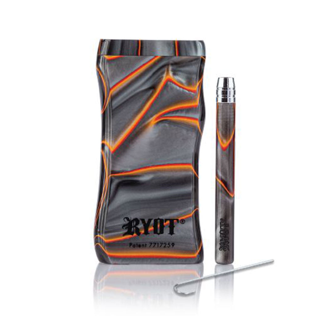 RYOT red and black acrylic magnetic dugout with one hitter – Online Smoke and Vape