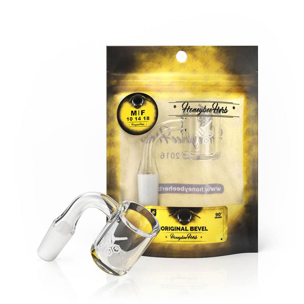 25mm Quartz Banger 90° - Honeybee Herb Original Bevel | YL