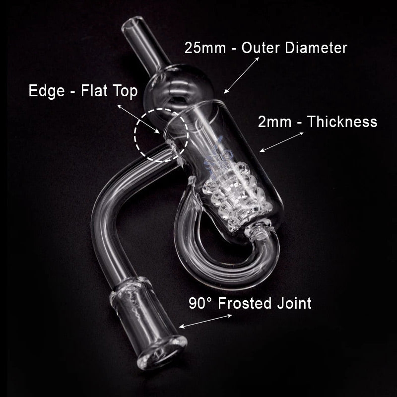 25mm Honey Recycler Quartz Banger 90° - Complete Kit