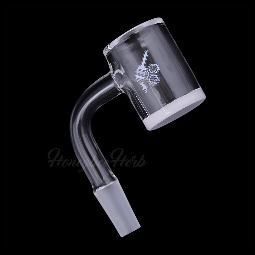 25mm Honey & Milk Bevel Quartz Banger 90° | Honeybee Herb