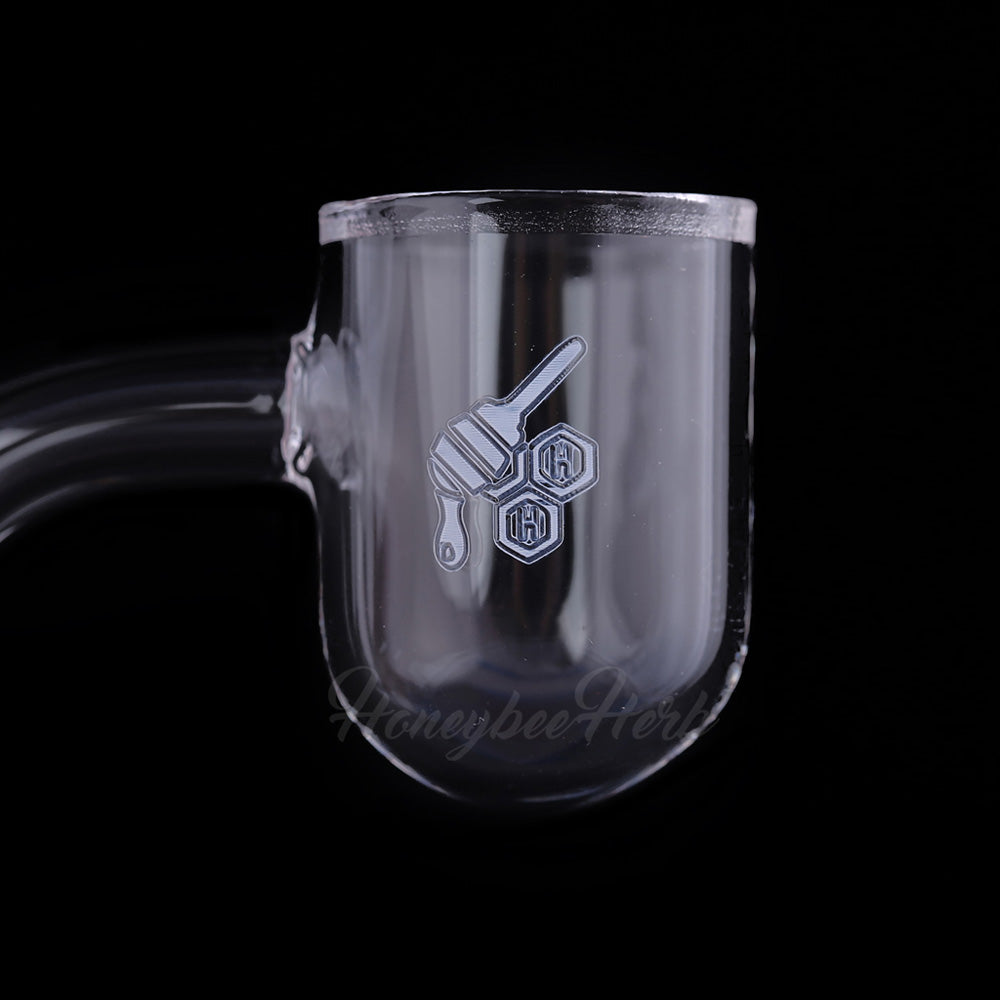 45° Quartz Banger - 25mm Beveled Edge | Honeybee Herb