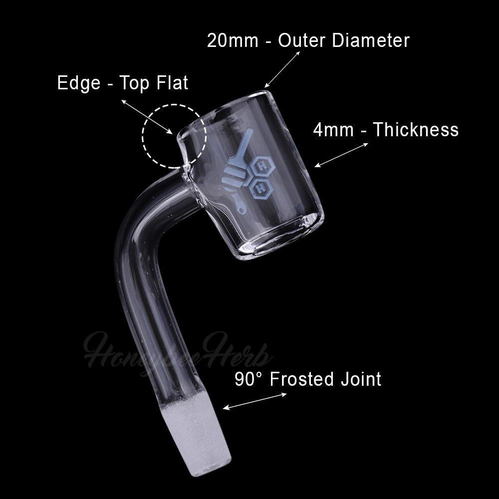 4mm Thick Quartz Banger 90° - Premium Heat Retention | HB