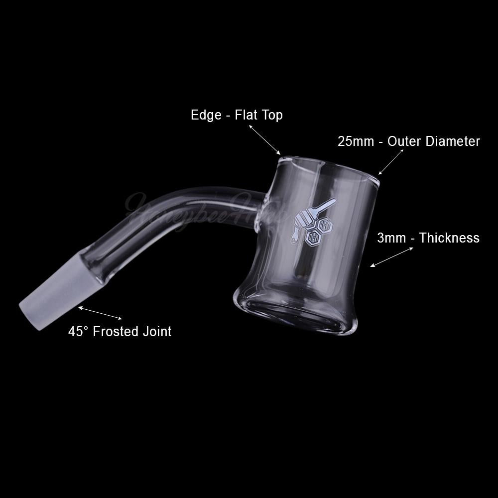Honeybee Herb Honey Mug 45° Quartz Banger - 25mm | 3mm Thick