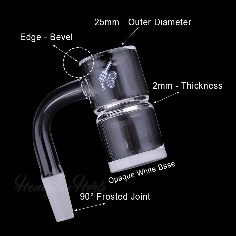 25mm Honey & Milk Splash Guard Banger 90° | Honeybee Herb