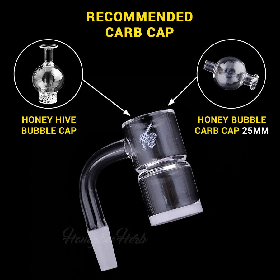 25mm Honey & Milk Splash Guard Banger 90° | Honeybee Herb