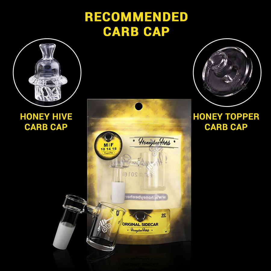 Sidecar Quartz Banger 25mm 90° - Flat Top | Honeybee Herb