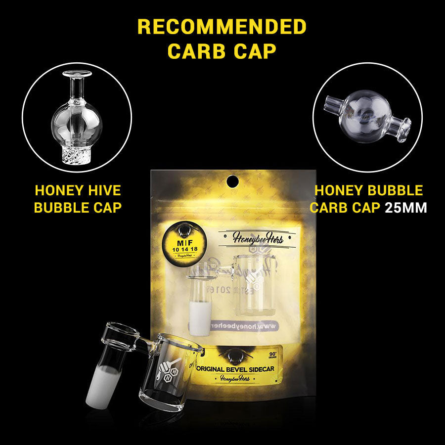 Sidecar Quartz Banger 25mm - 90° Flat Top | Honeybee Herb