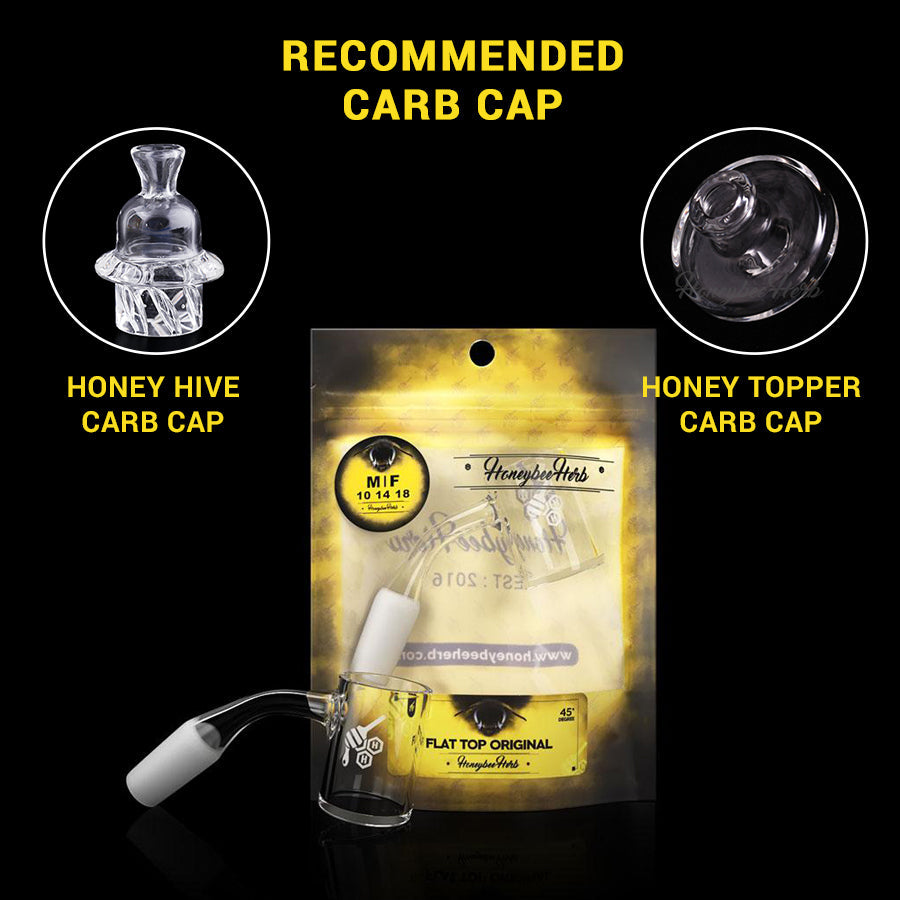 25mm Flat Top Quartz Banger 45° - Low Temp Dabs | Honeybee