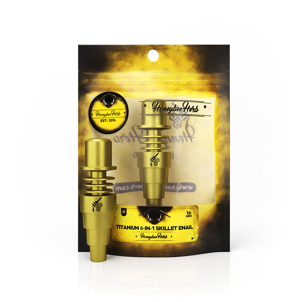 Titanium 6 in 1 Skillet Enail Dab Nail by Honeybee Herb