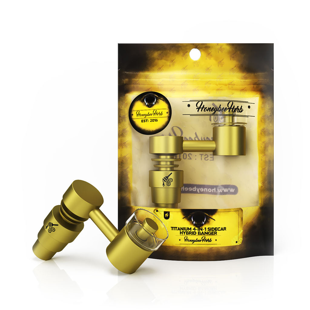 Titanium 4 in 1 Sidecar Hybrid Banger Dab Nail by Honeybee Herb