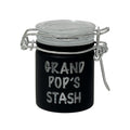 Frosted black airtight glass Grandpop's Stash jar, 2.5 inch – Online Smoke and Vape