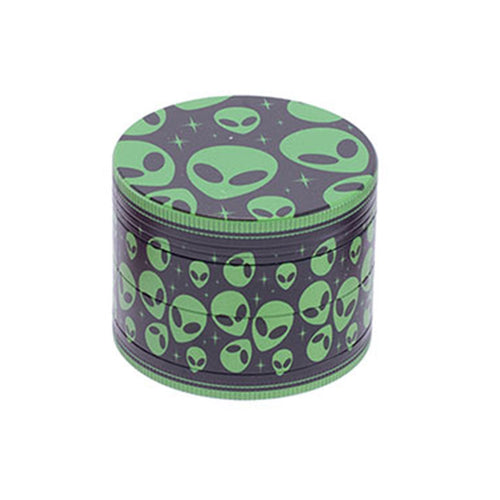 Alien Wacky 4-piece herb grinder, 2 inch – Online Smoke and Vape