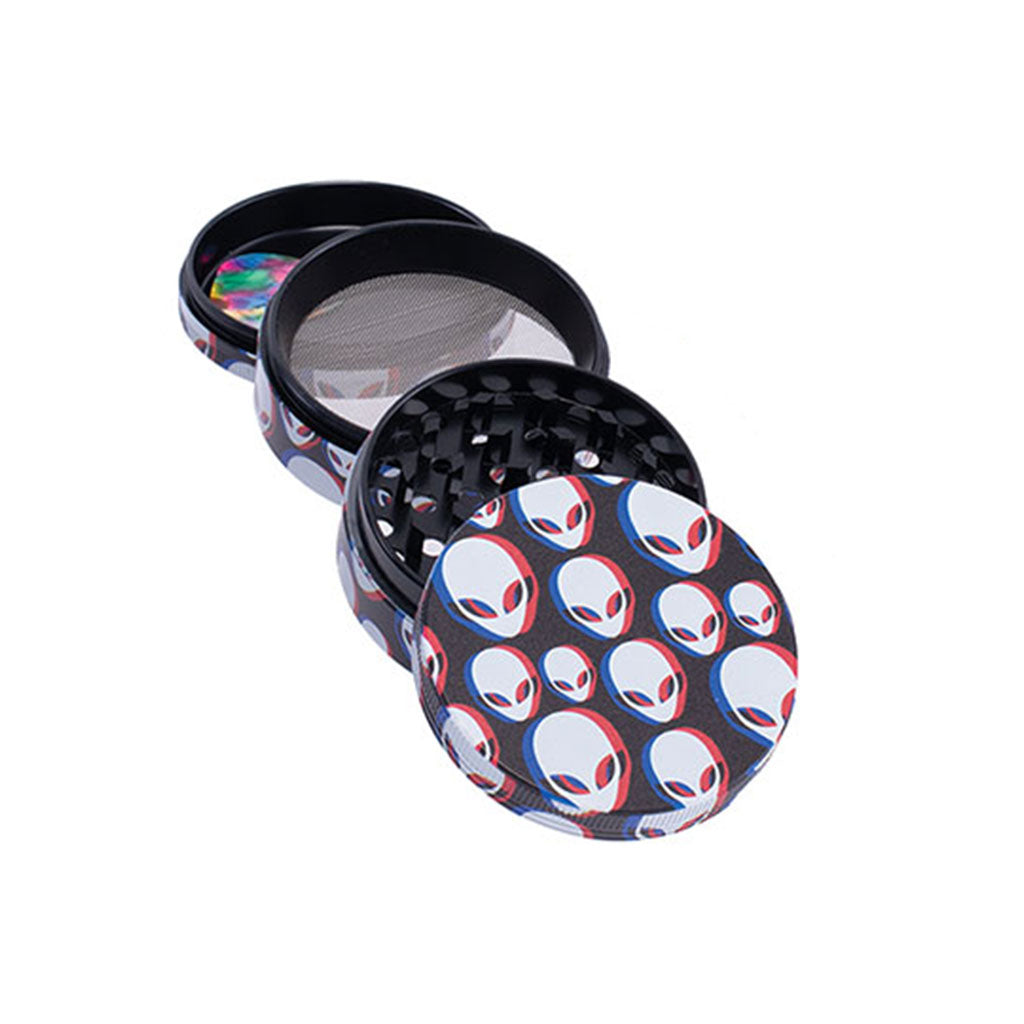 Alien USA Wacky grinder, 4 parts with scraper, 2.5 inch – Online Smoke and Vape