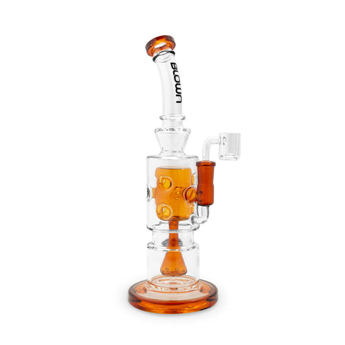 Amber BLOWN Alpha 12in dab rig with fab egg drip perc – Online Smoke and Vape