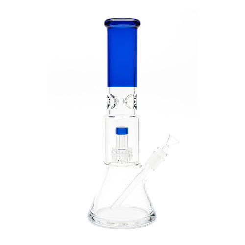 Blue Arctic Cyclone beaker bong with matrix perc and ice pinch – Online Smoke and Vape