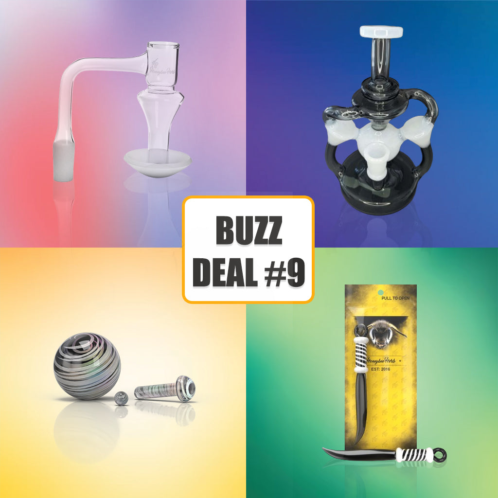 Honeybee Herb BuzzDeal bundle with recycler rig, banger and dab tool – Online Smoke and Vape