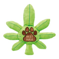 Best Buds green plush squeaky dog toy with paw design, front view – Online Smoke and Vape