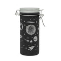 Black frosted galaxy glass storage jar, 6 inch – Online Smoke and Vape