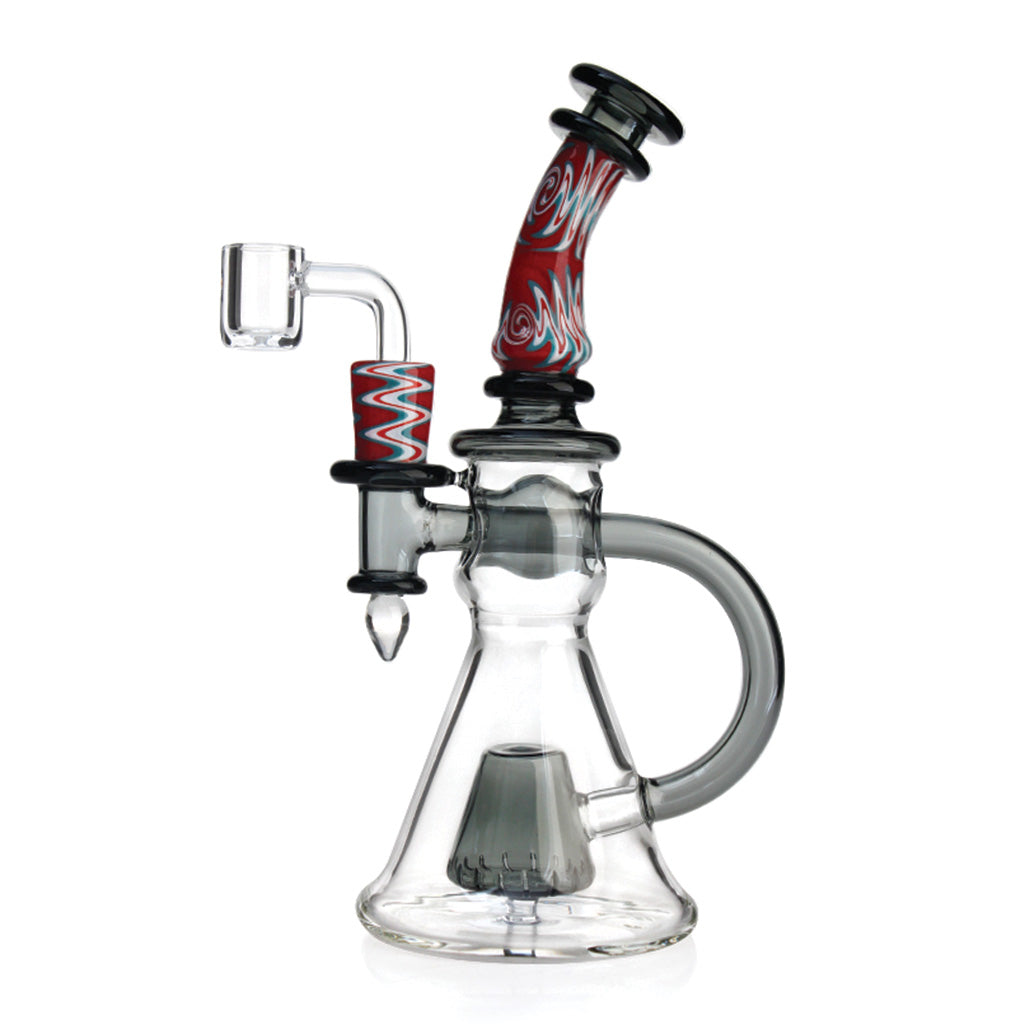 Phoenix Star 9" Wig Wag Toned Glass Dab Rig | 14mm Female