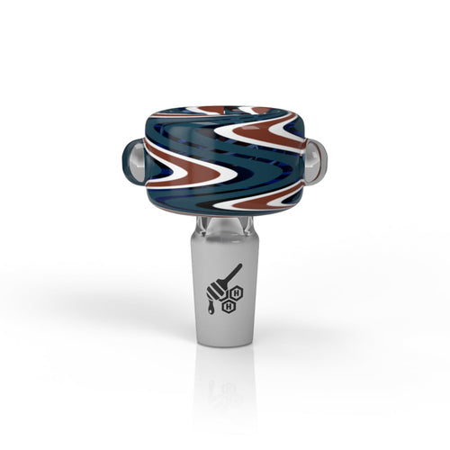 Black and red Basin zig zag flower bowl, 14mm male – Online Smoke and Vape