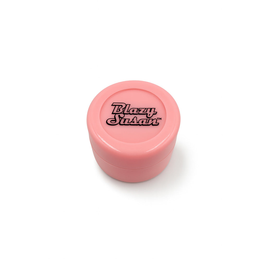 Blazy Susan pink silicone dab container, alternate view – Online Smoke and Vape