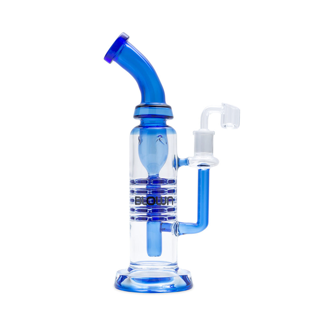 Blue BLOWN Beta dab rig with plate percs – Online Smoke and Vape