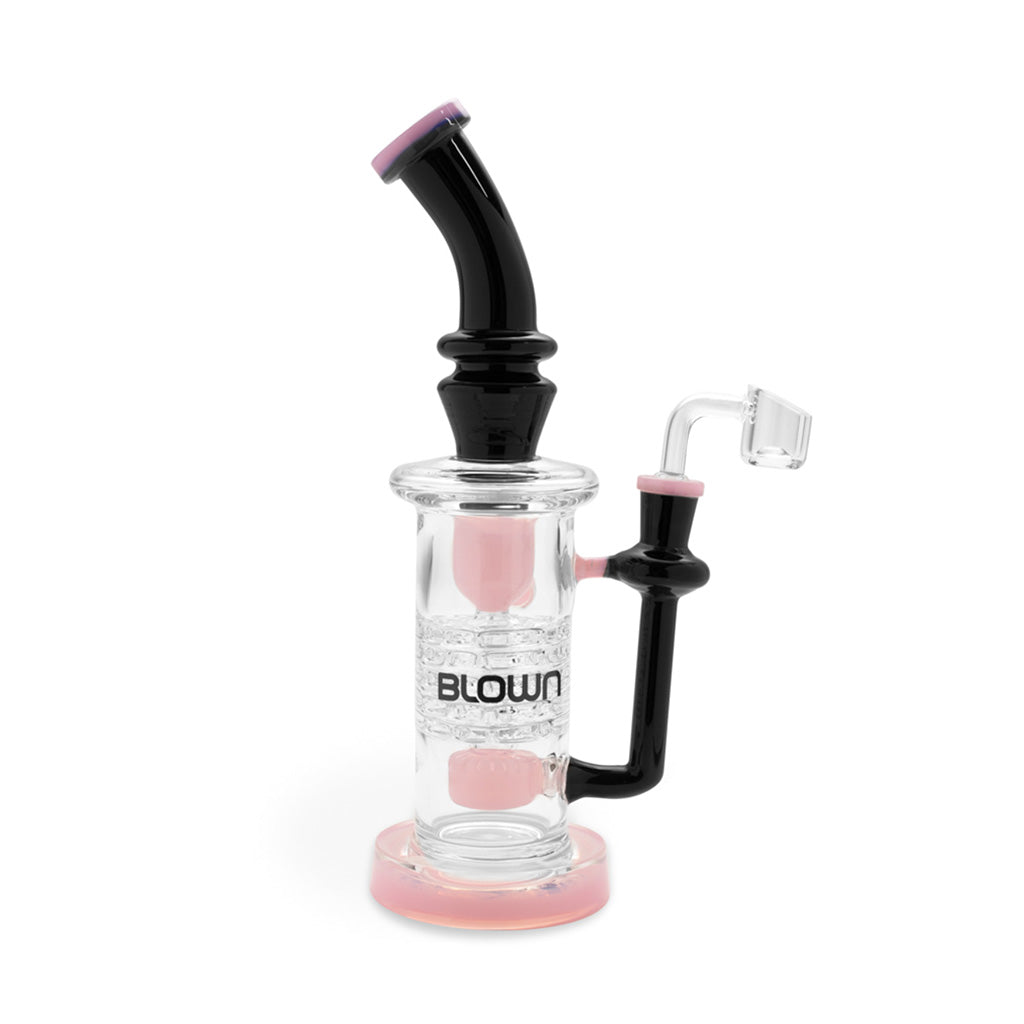 Pink BLOWN Zeta 12in recycler rig with drum perc – Online Smoke and Vape