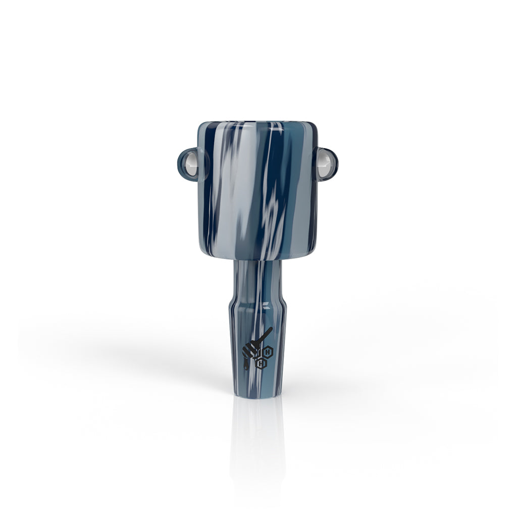 Blue color splash glass flower bowl, 14mm – Online Smoke and Vape
