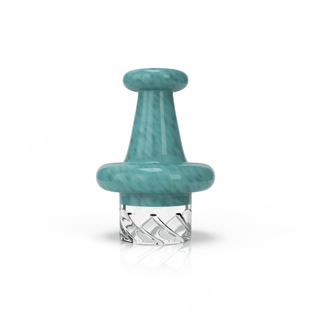Blue glass classic UFO vortex spinner carb cap – Online Smoke and Vape