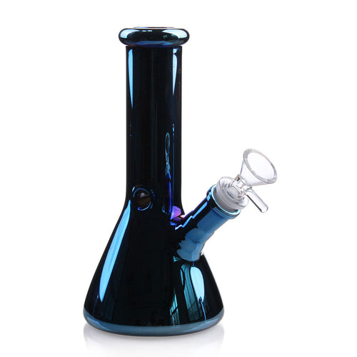 Blue glass 8-inch beaker bong, 14mm female – Online Smoke and Vape