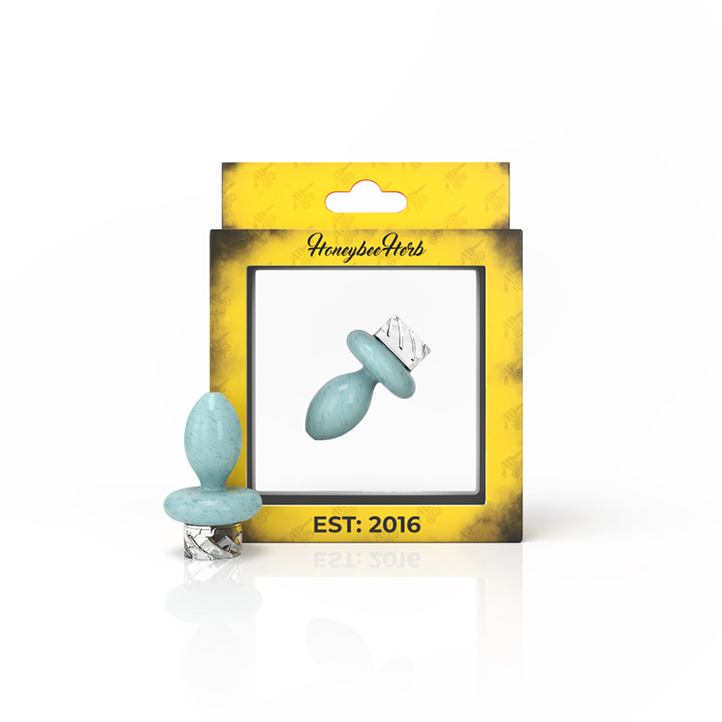 Blue balloon top vortex carb cap with packaging – Online Smoke and Vape