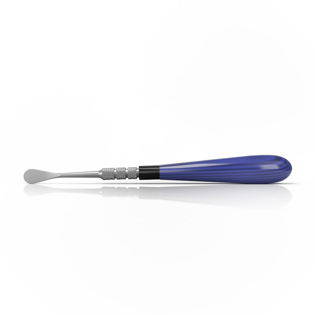 Blue glass-handle steel round-tip classic dab tool – Online Smoke and Vape