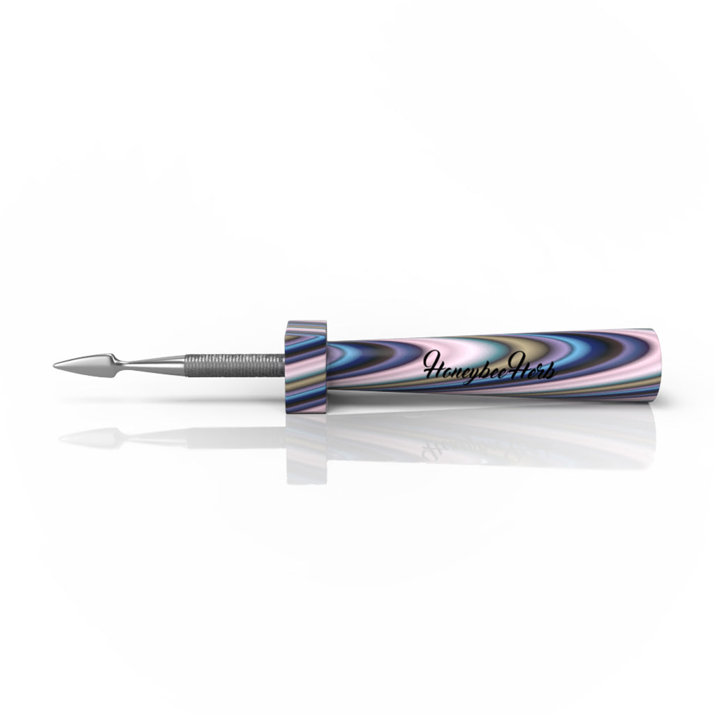 Blue-purple resin-handle steel spade-tip classic dab tool – Online Smoke and Vape