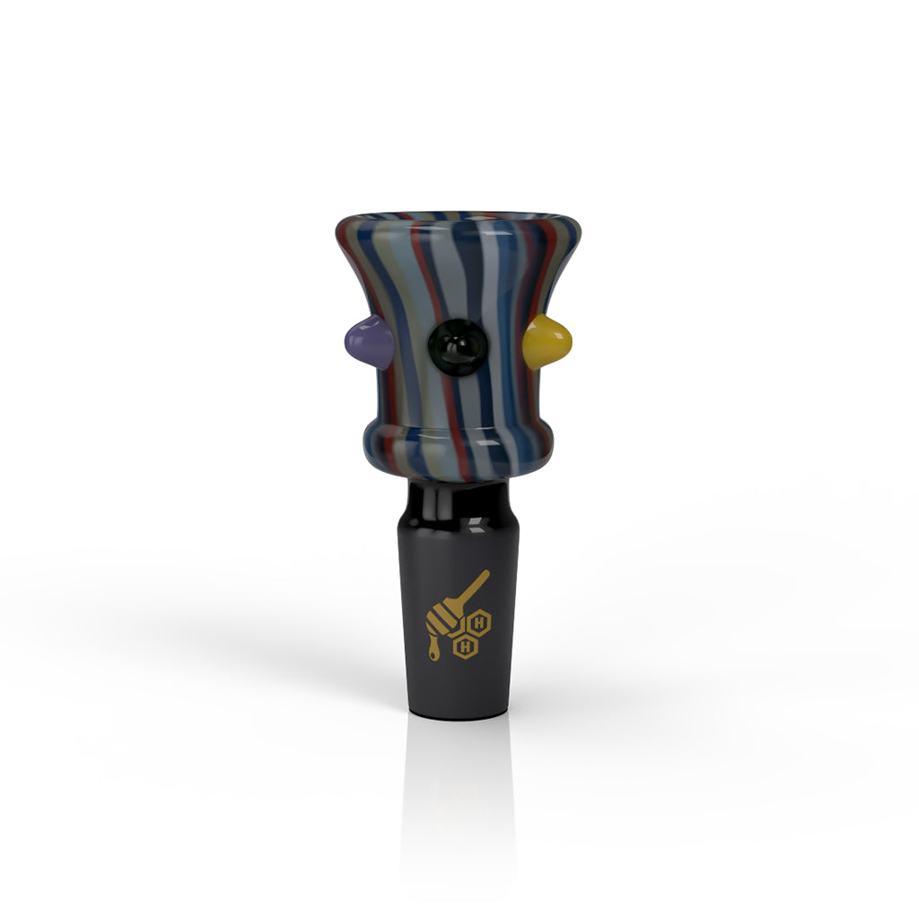 Blue stripe Candy Dot glass bong slide, 14mm – Online Smoke and Vape