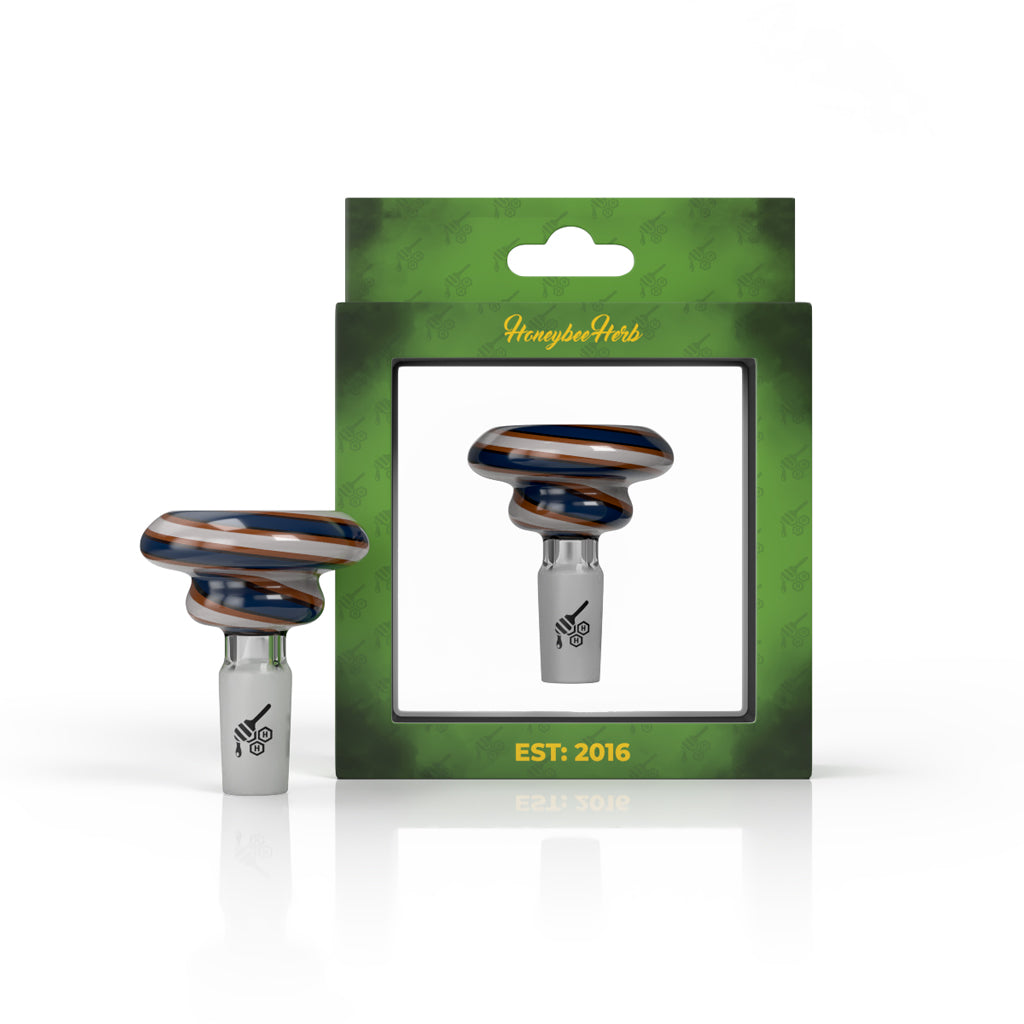 Blue-white candy-style bong bowl in packaging – Online Smoke and Vape