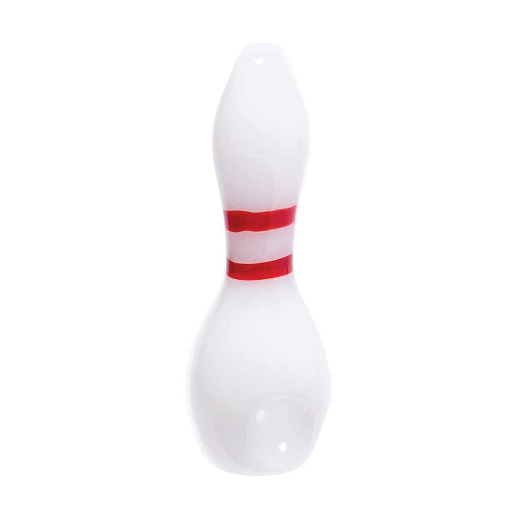 White bowling pin glass hand pipe – Online Smoke and Vape