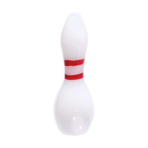 White bowling pin glass hand pipe – Online Smoke and Vape