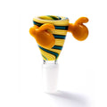 Boxing GOG yellow glass flower bowl bong slide, 14mm – Online Smoke and Vape