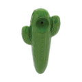 Green cactus ceramic hand pipe, front view – Online Smoke and Vape
