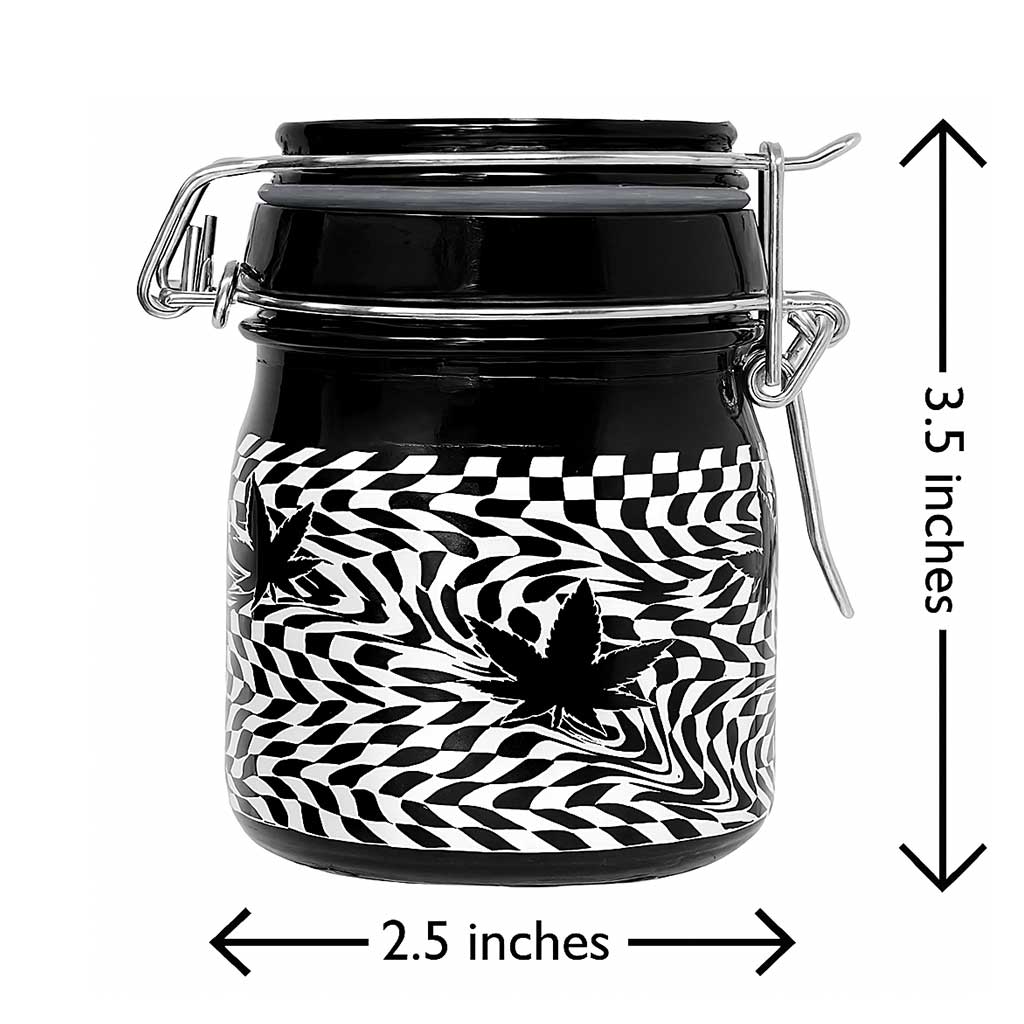 Checkerboard leaves storage jar dimensions diagram – Online Smoke and Vape